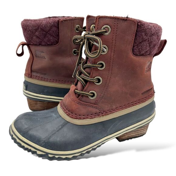 Sorel Slimpack II Waterproof Redwood Snow Boots‎ Sz 6 - Picture 2 of 11